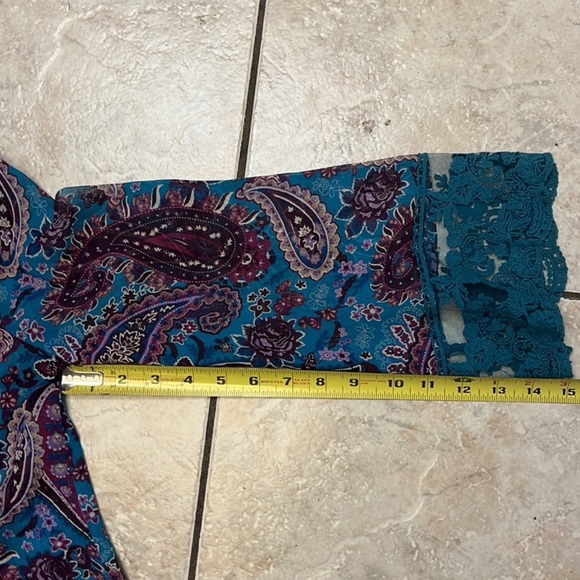 🆕 🚩 NWOT Sundance GORGEOUS Reina Paisley Silk Blouse.  Size Small - Picture 9 of 10